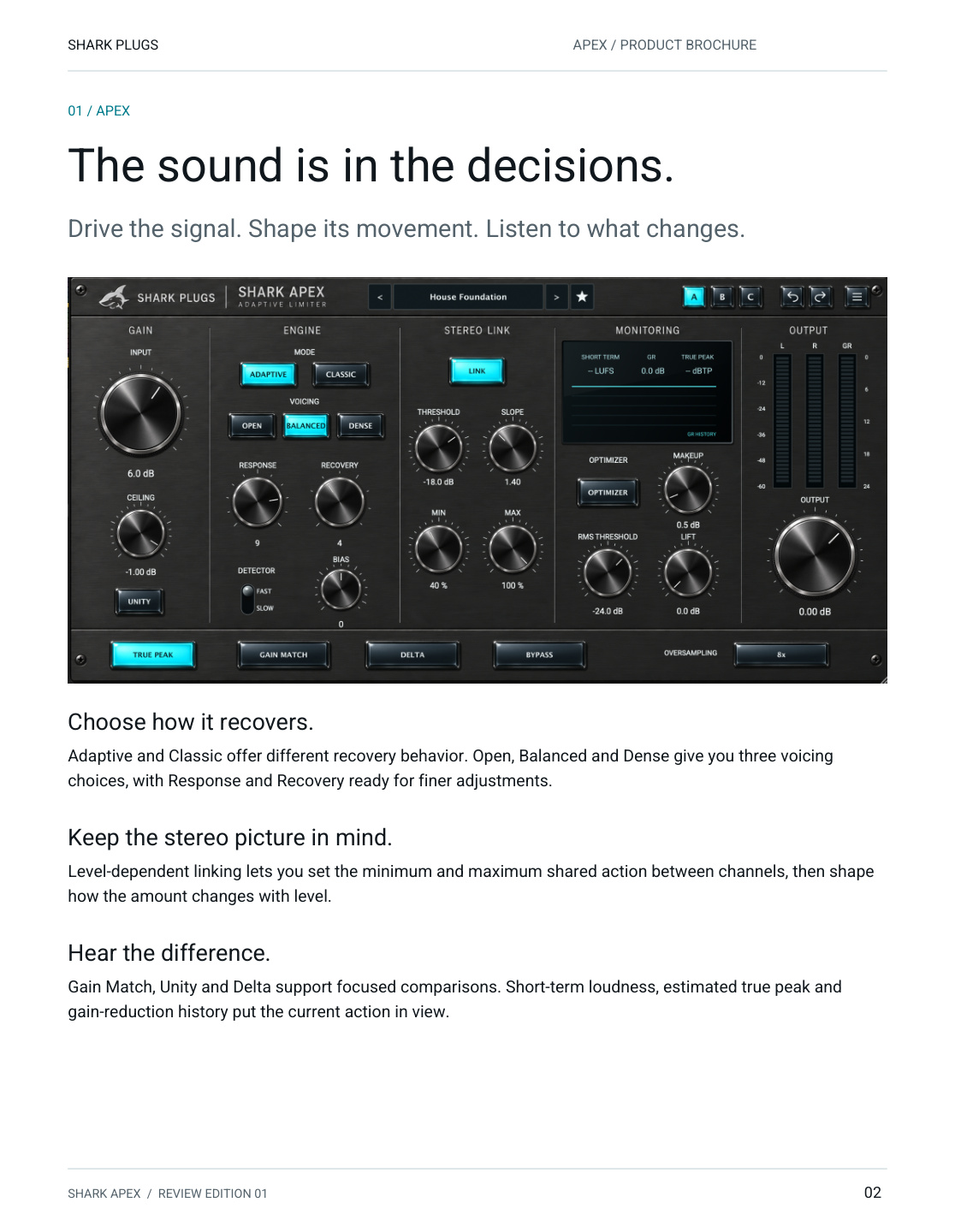 SHARK APEX brochure page 2 of 4