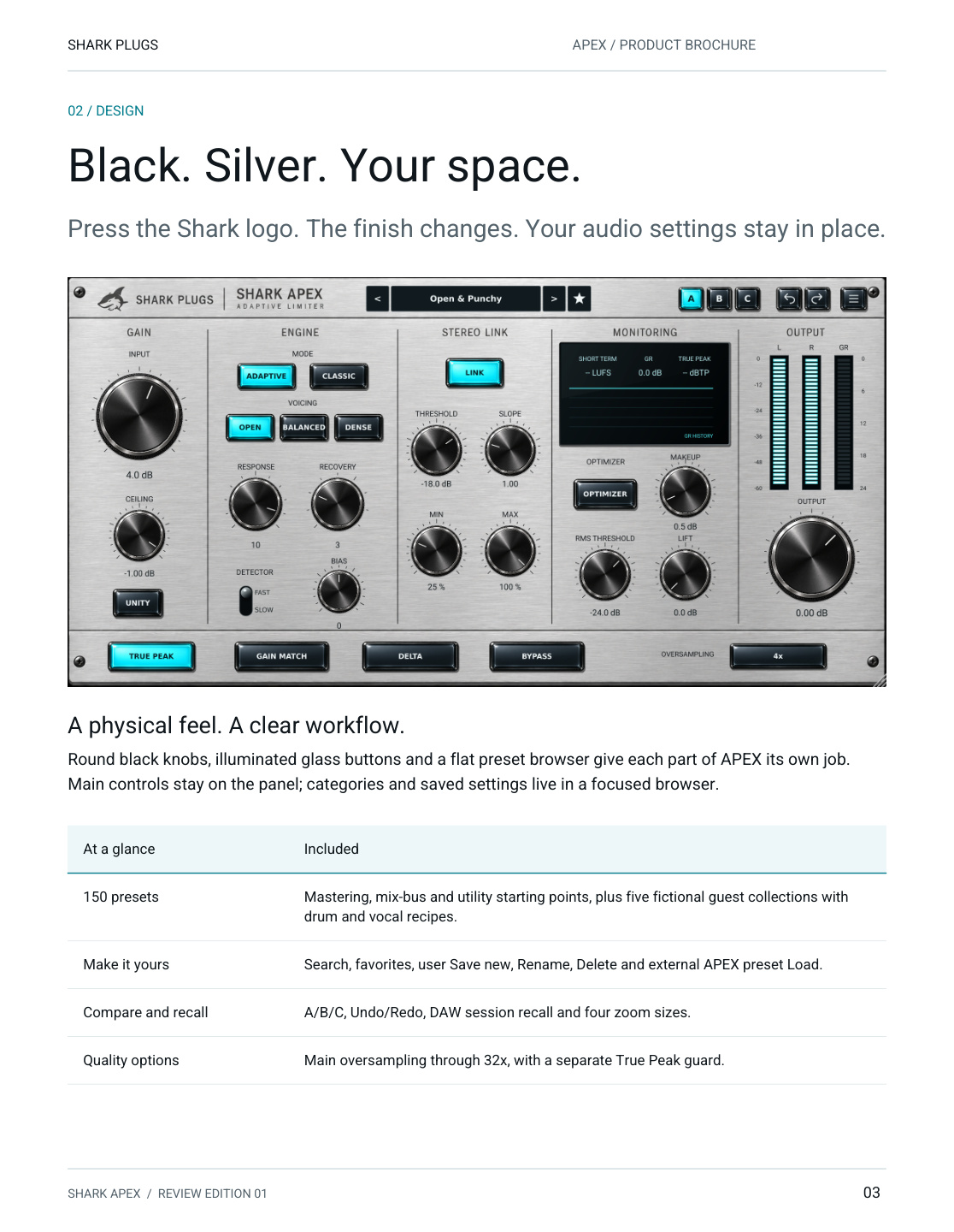 SHARK APEX brochure page 3 of 4