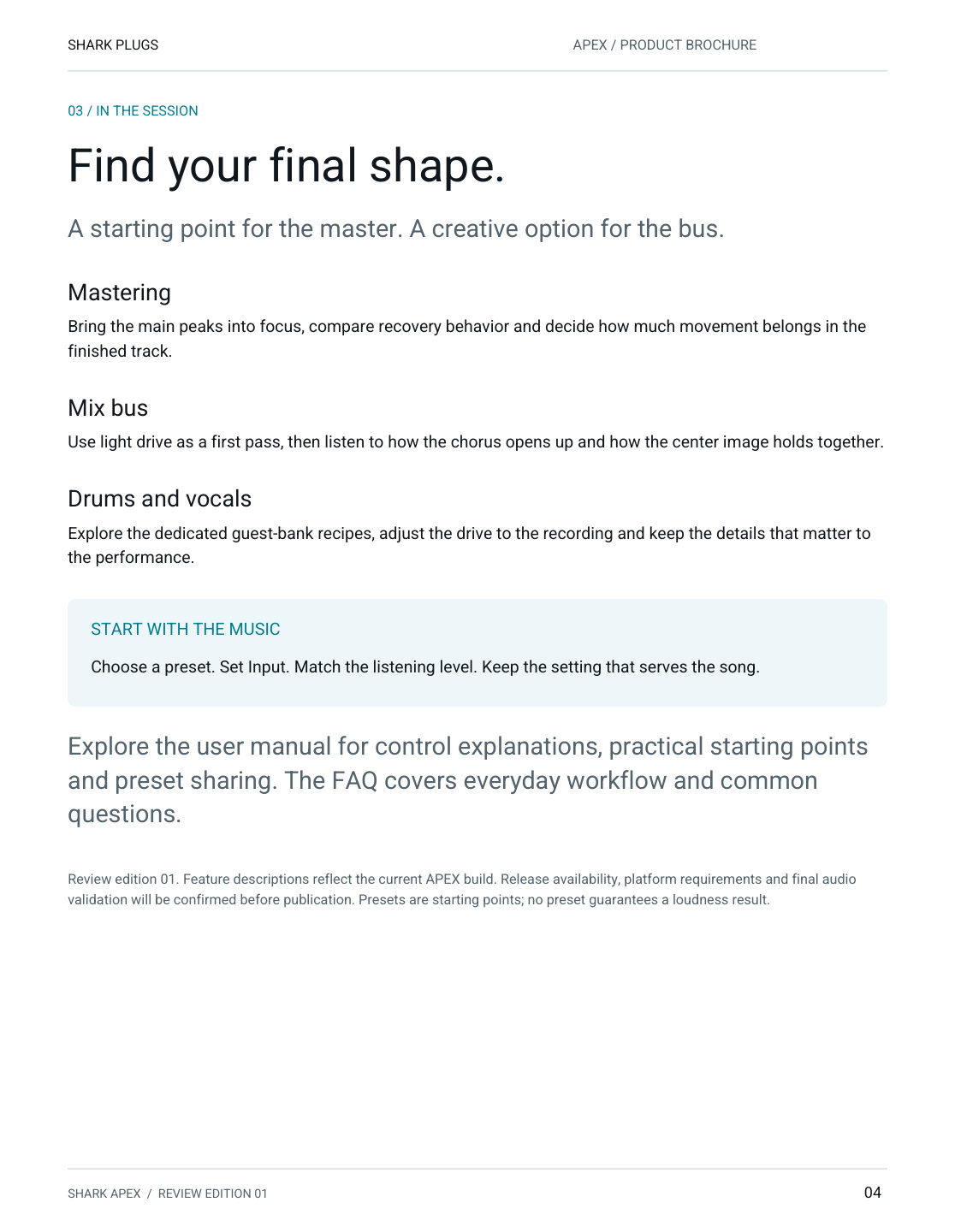 SHARK APEX brochure page 4 of 4