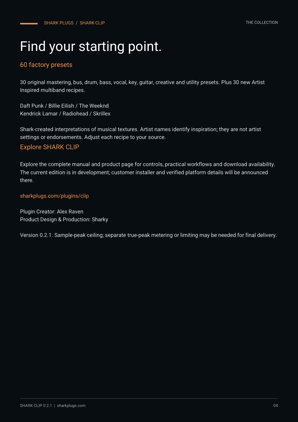 SHARK CLIP brochure page 4 of 4