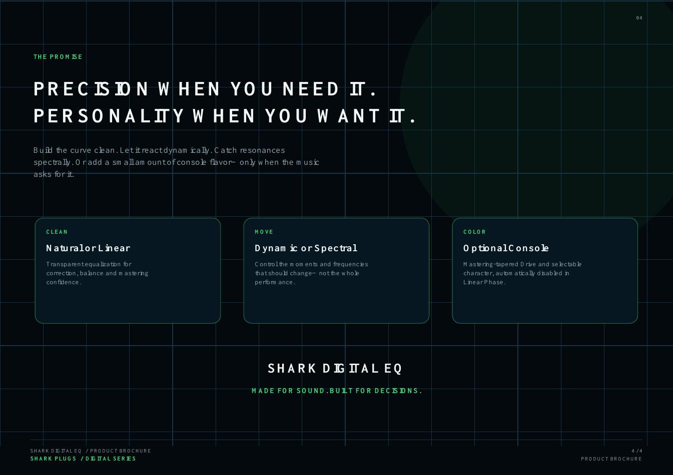 SHARK DIGITAL EQ brochure page 4 of 4