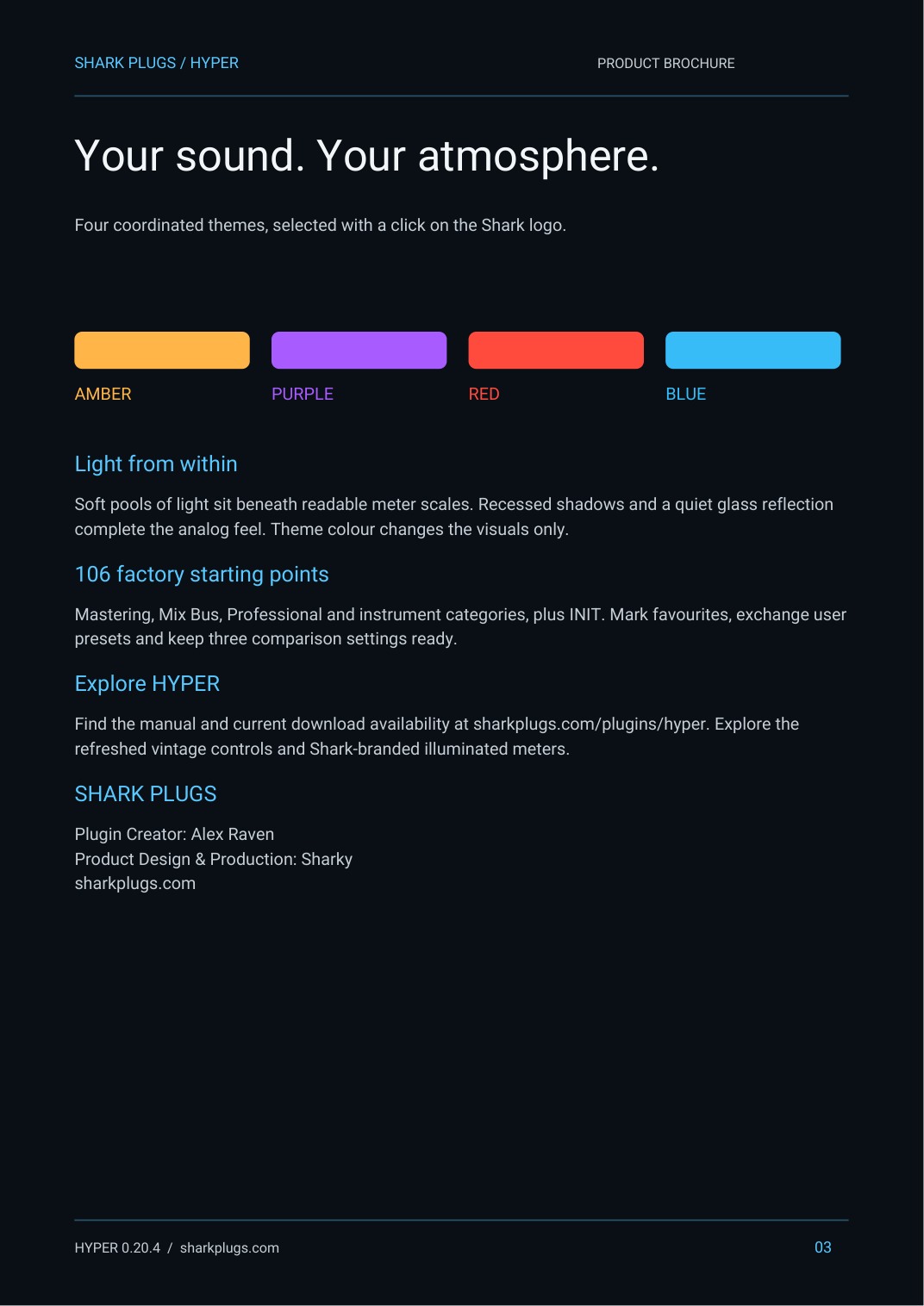 Shark HYPER brochure page 3 of 3