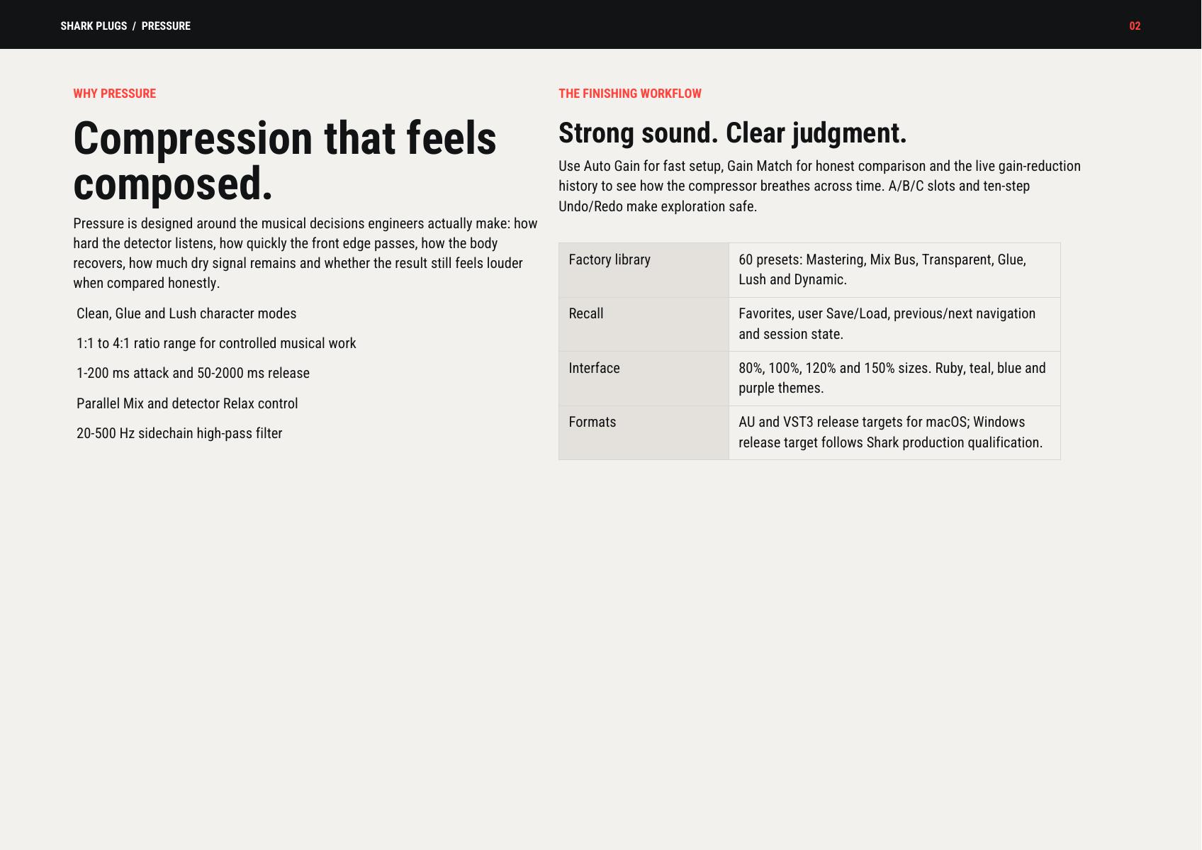 PRESSURE brochure page 2 of 4