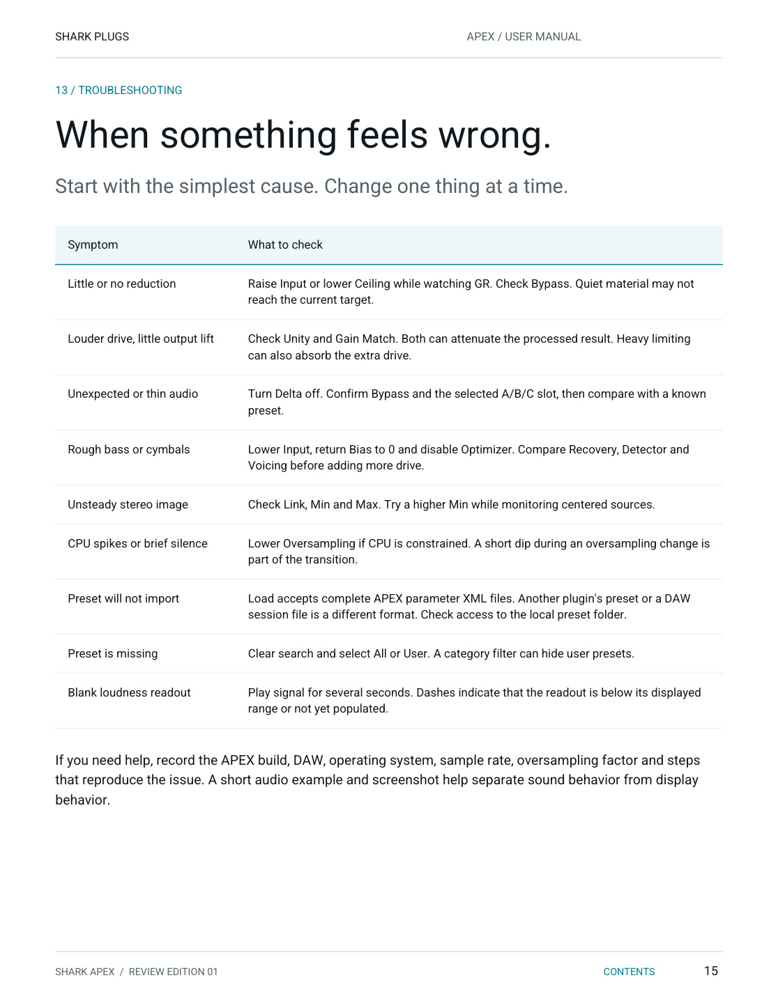 SHARK APEX user manual page 15 of 16