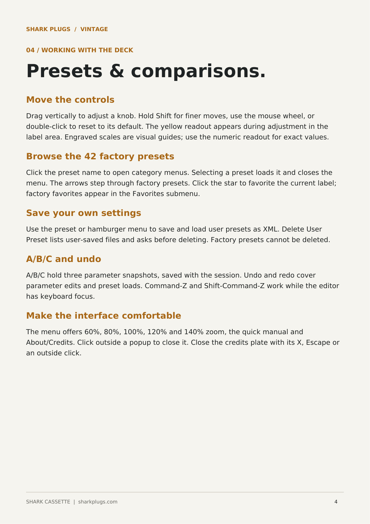 SHARK CASSETTE user manual page 4 of 5