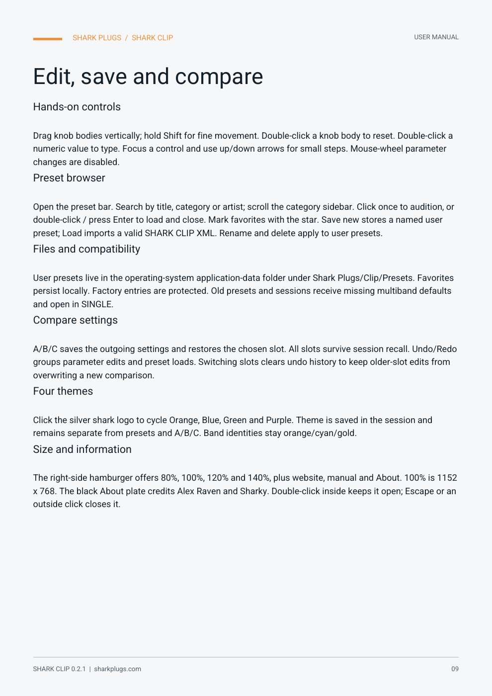 SHARK CLIP user manual page 9 of 14
