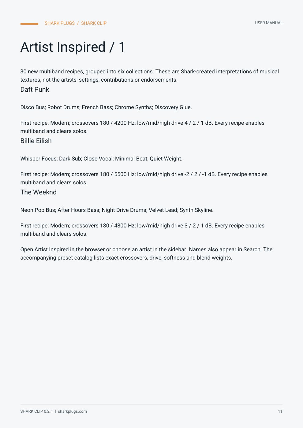 SHARK CLIP user manual page 11 of 14