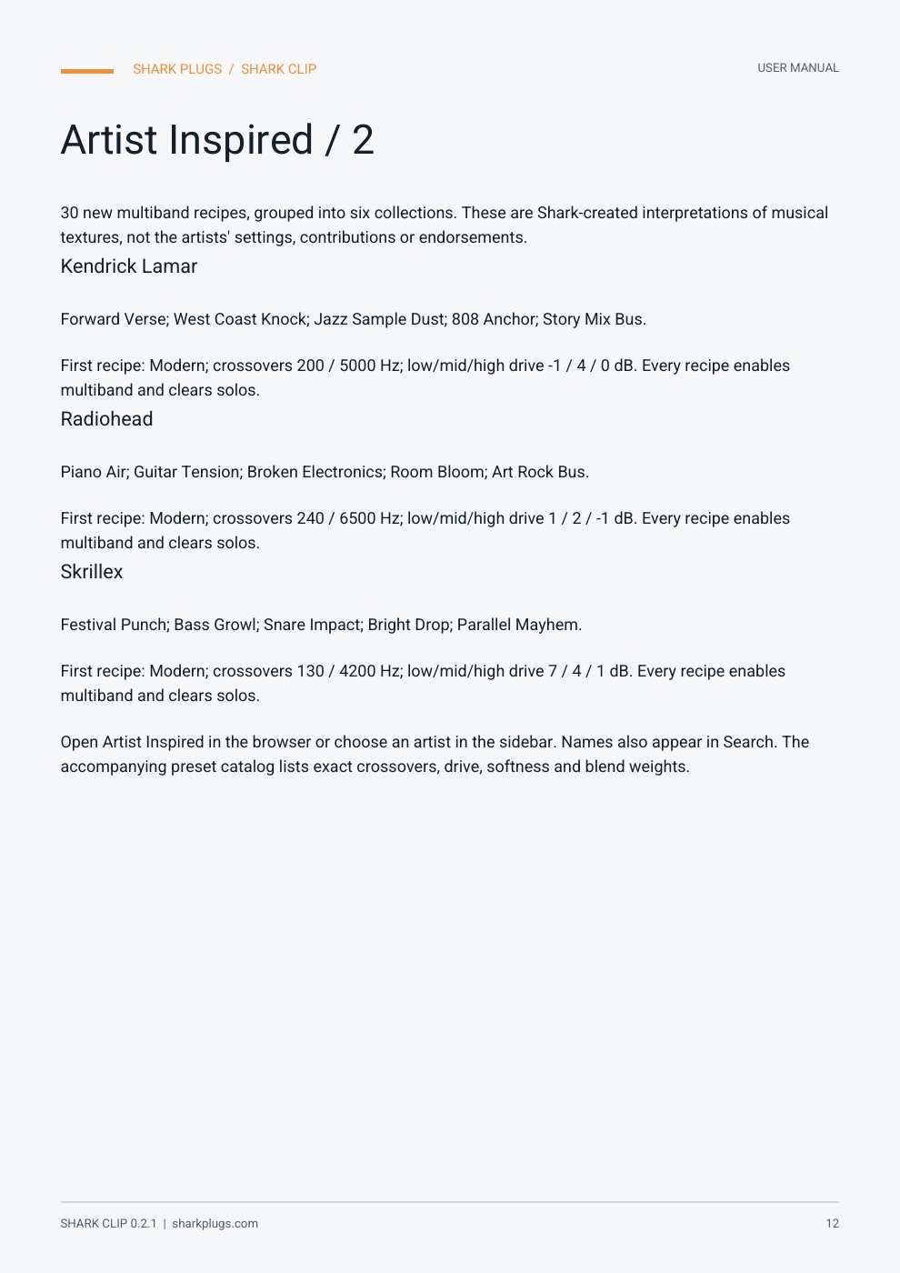SHARK CLIP user manual page 12 of 14