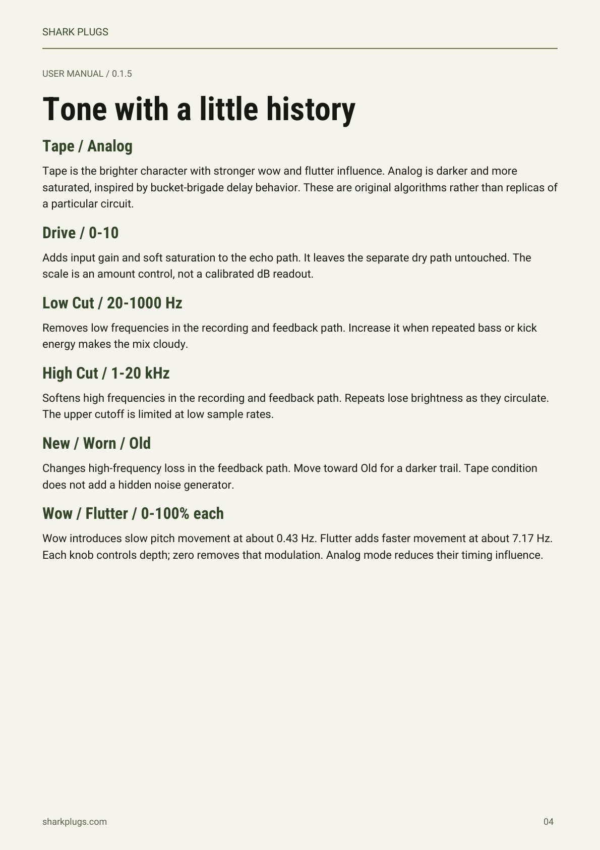 SHARK DELAY user manual page 4 of 8