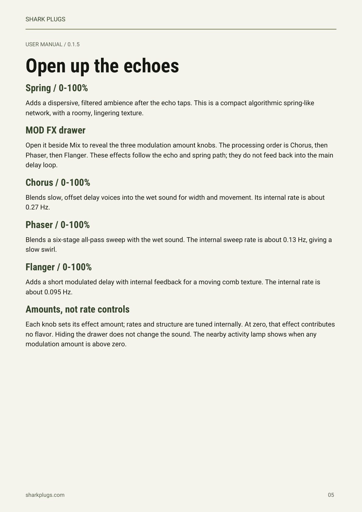 SHARK DELAY user manual page 5 of 8