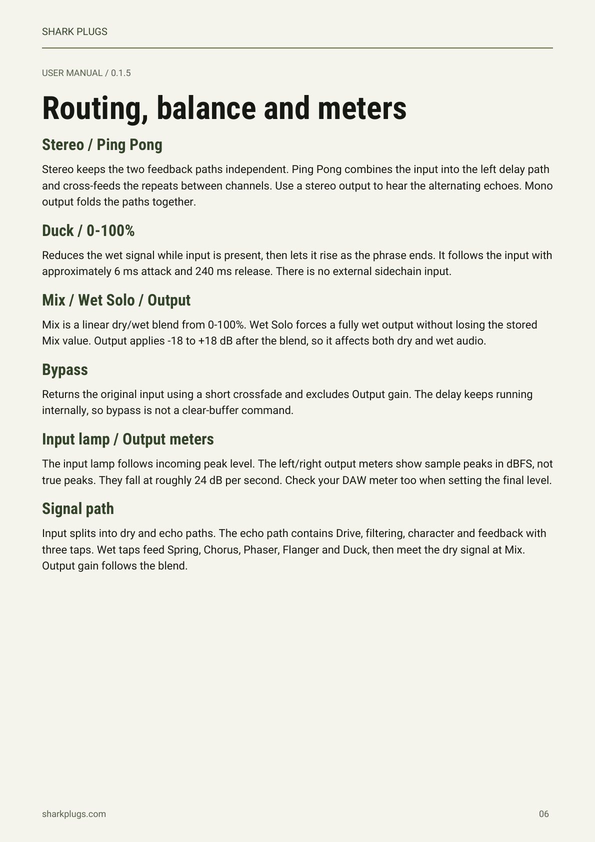 SHARK DELAY user manual page 6 of 8