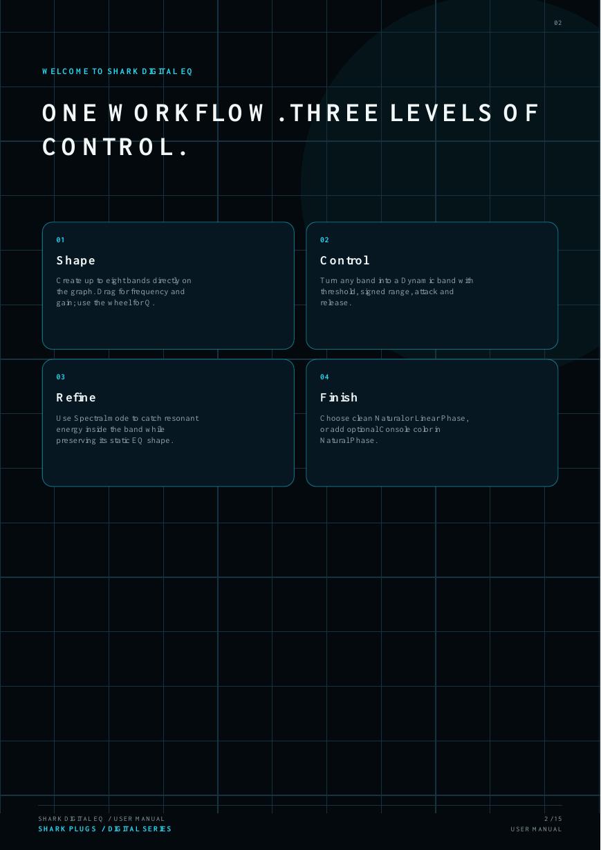 SHARK DIGITAL EQ user manual page 2 of 15