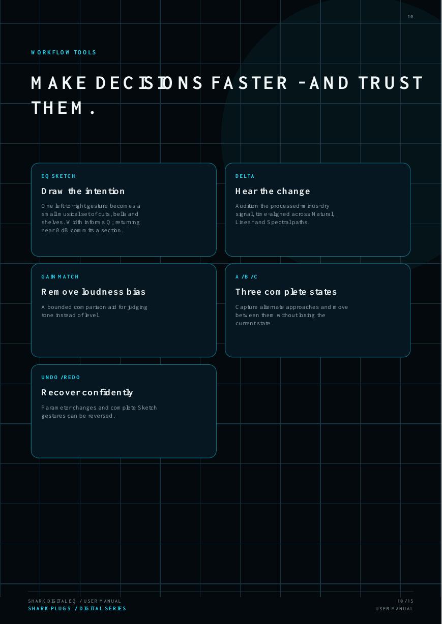 SHARK DIGITAL EQ user manual page 10 of 15