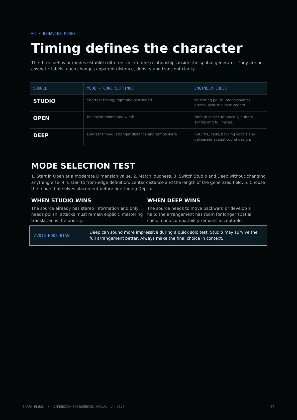 Shark Dimension user manual page 7 of 16