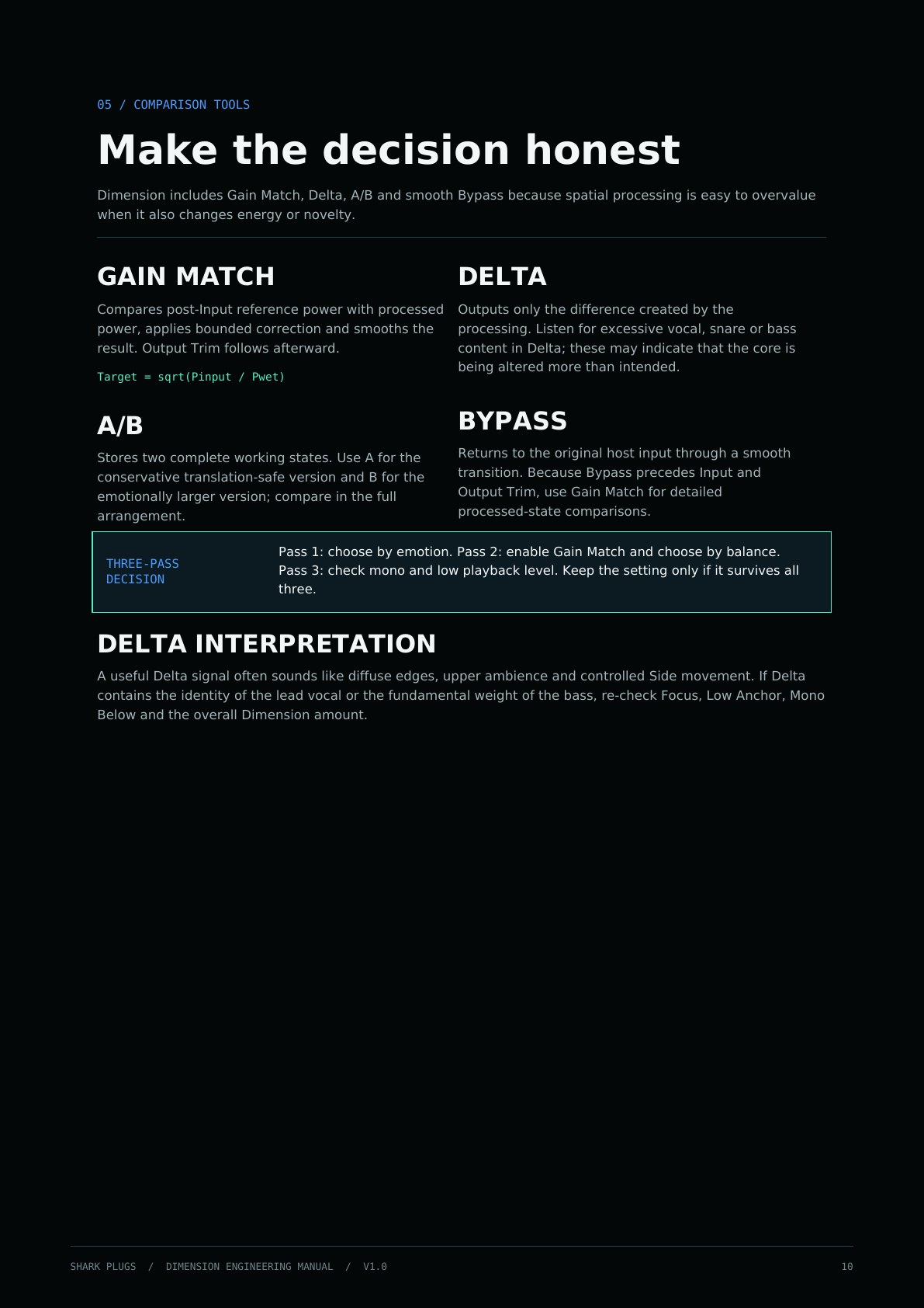 Shark Dimension user manual page 10 of 16