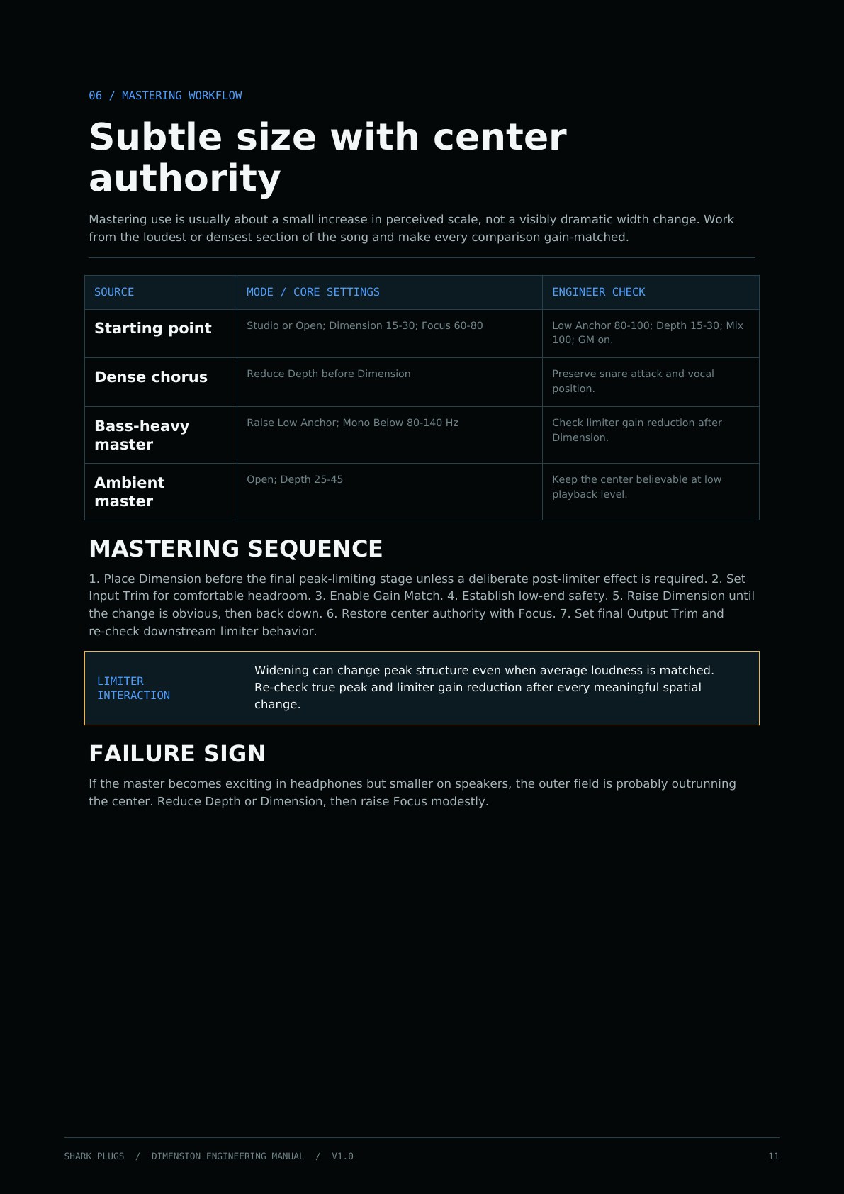 Shark Dimension user manual page 11 of 16