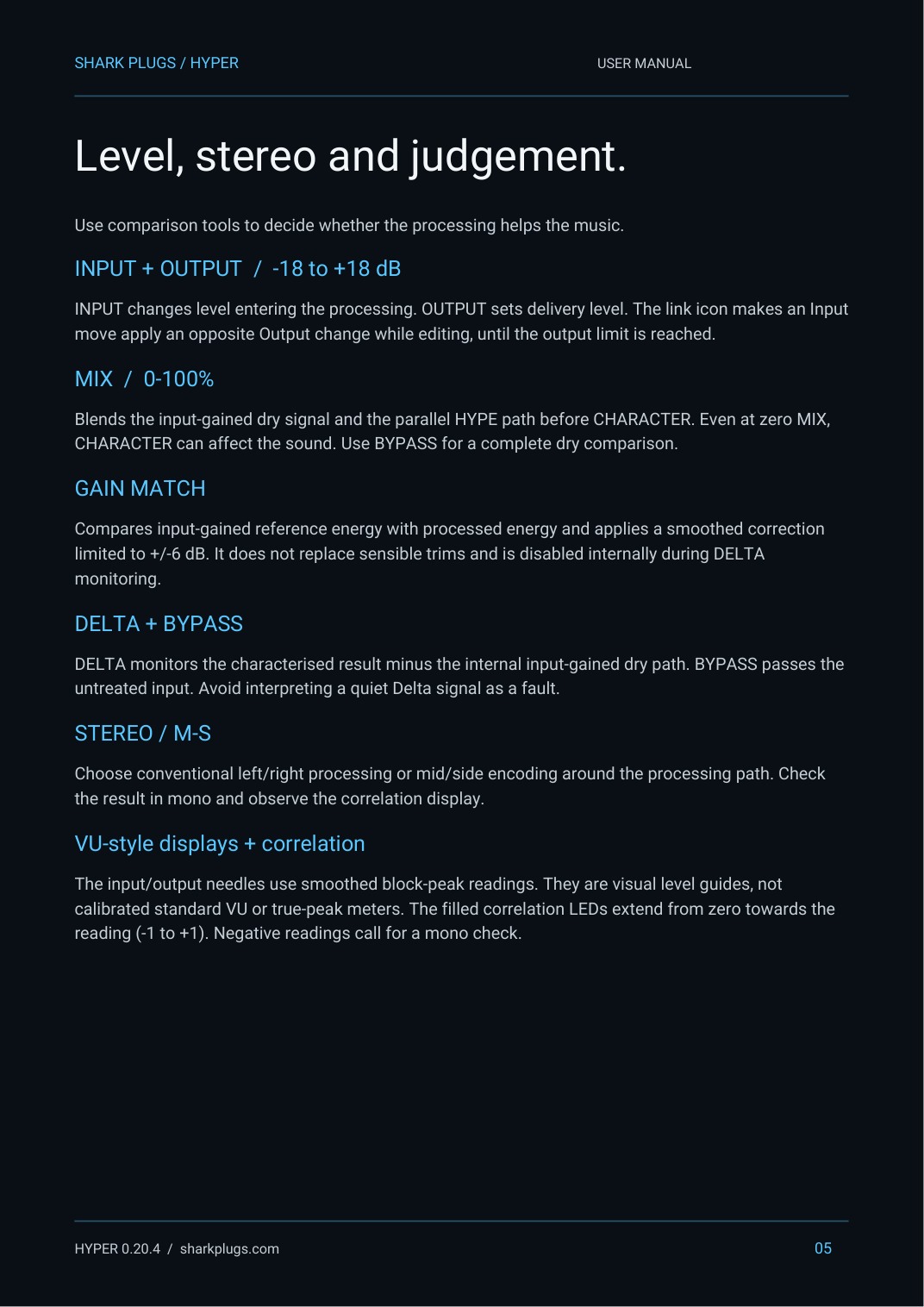 Shark HYPER user manual page 5 of 8