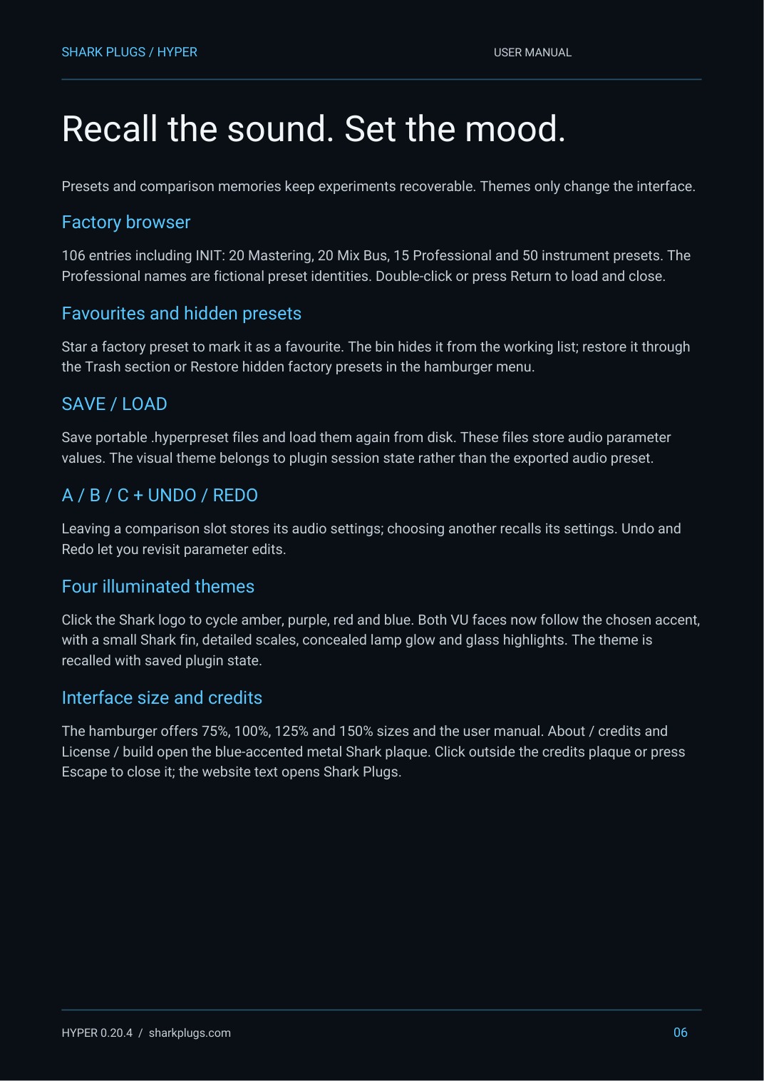 Shark HYPER user manual page 6 of 8
