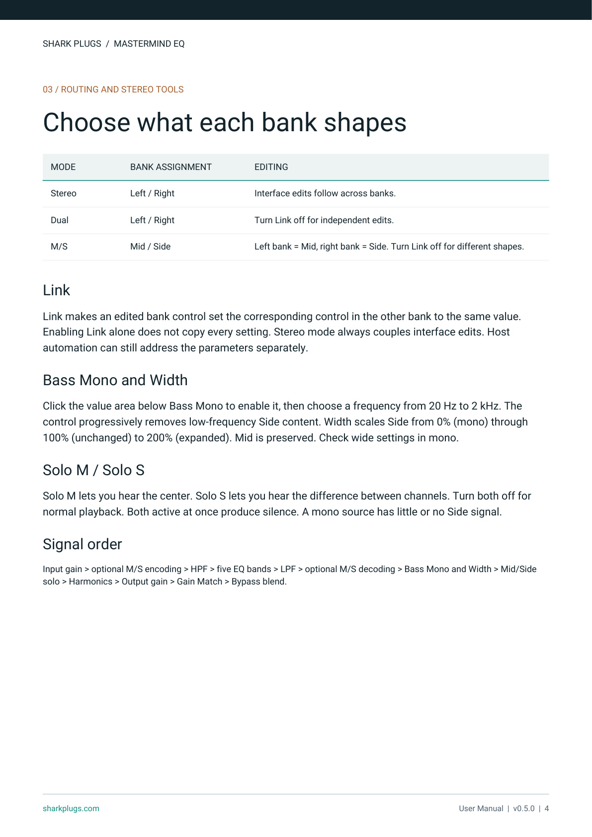 Shark Mastermind EQ user manual page 4 of 9