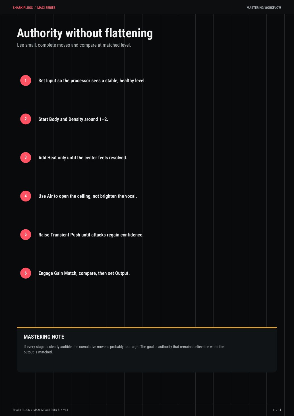 MAXI Impact user manual page 11 of 14