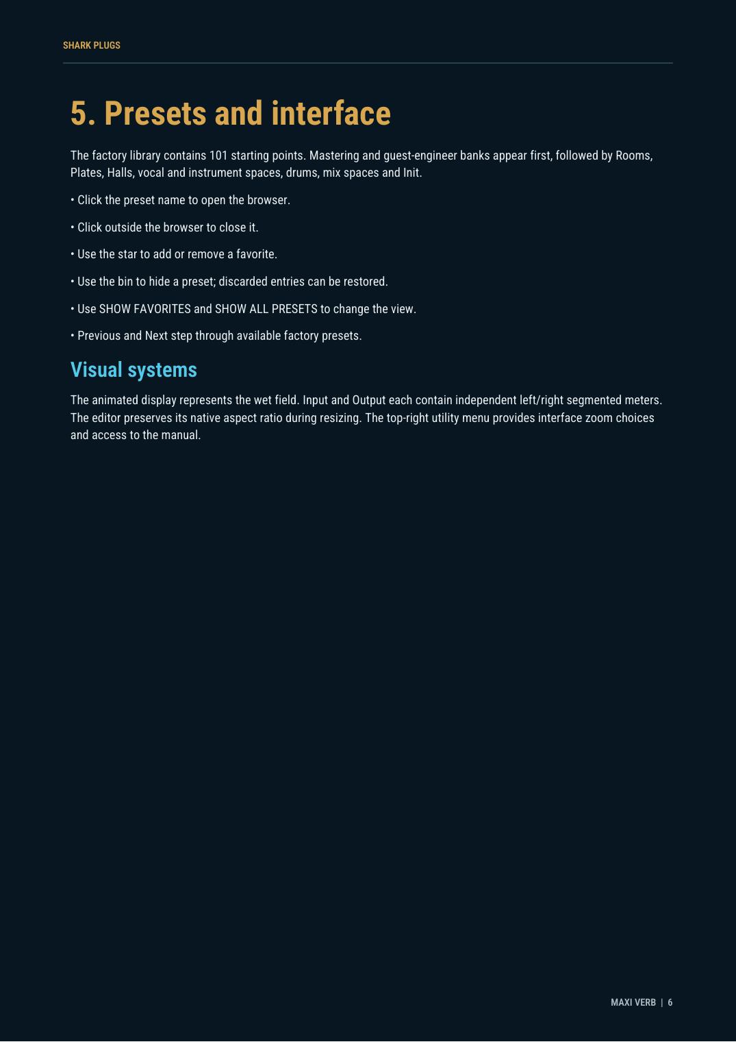 MAXI Mastering Verb user manual page 6 of 8
