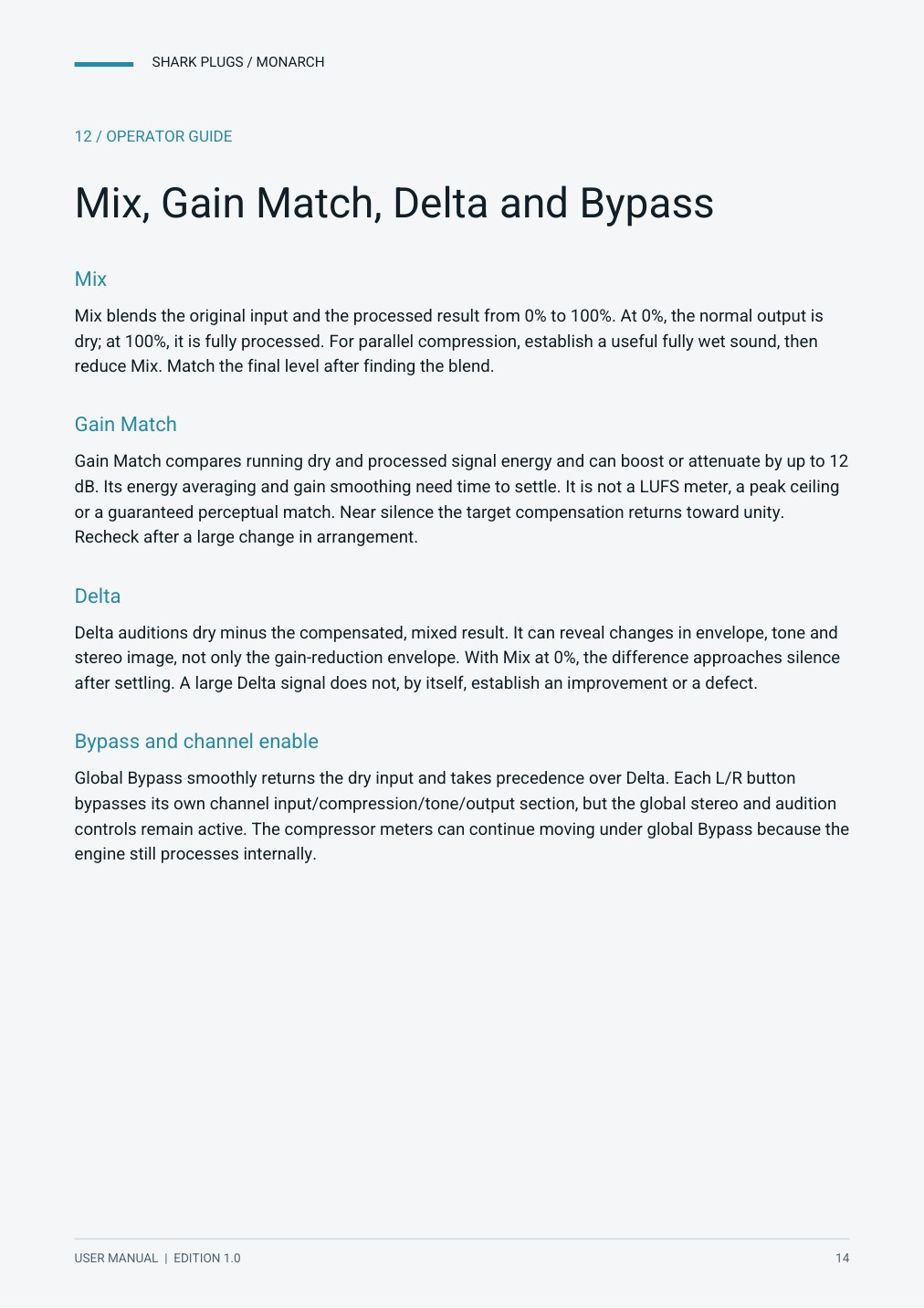 SHARK MONARCH user manual page 14 of 20