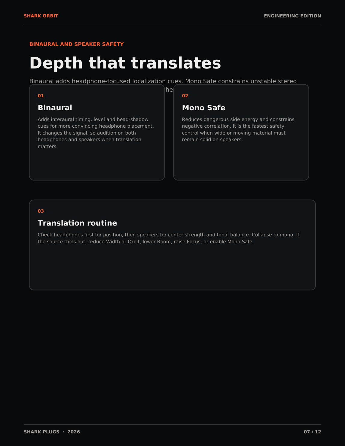 SHARK ORBIT user manual page 7 of 12