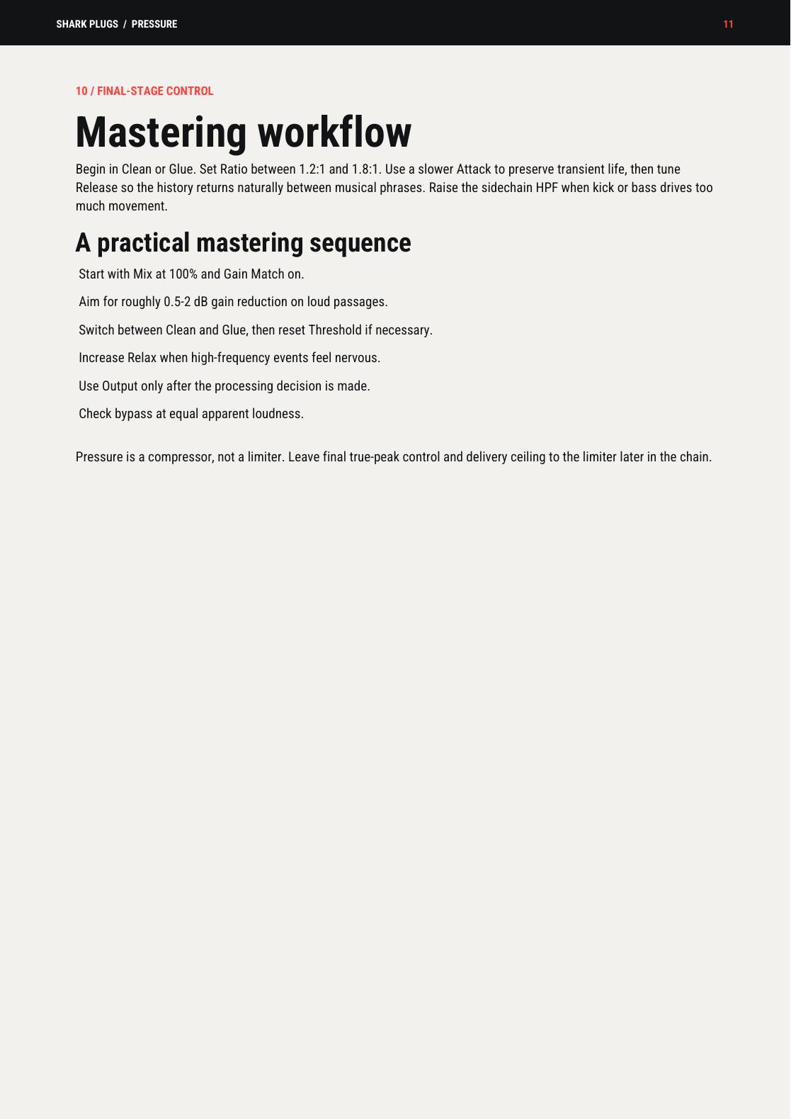 PRESSURE user manual page 11 of 15