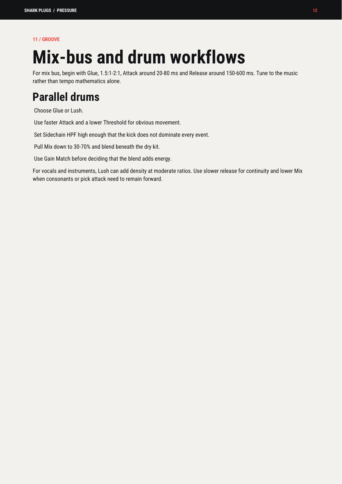 PRESSURE user manual page 12 of 15