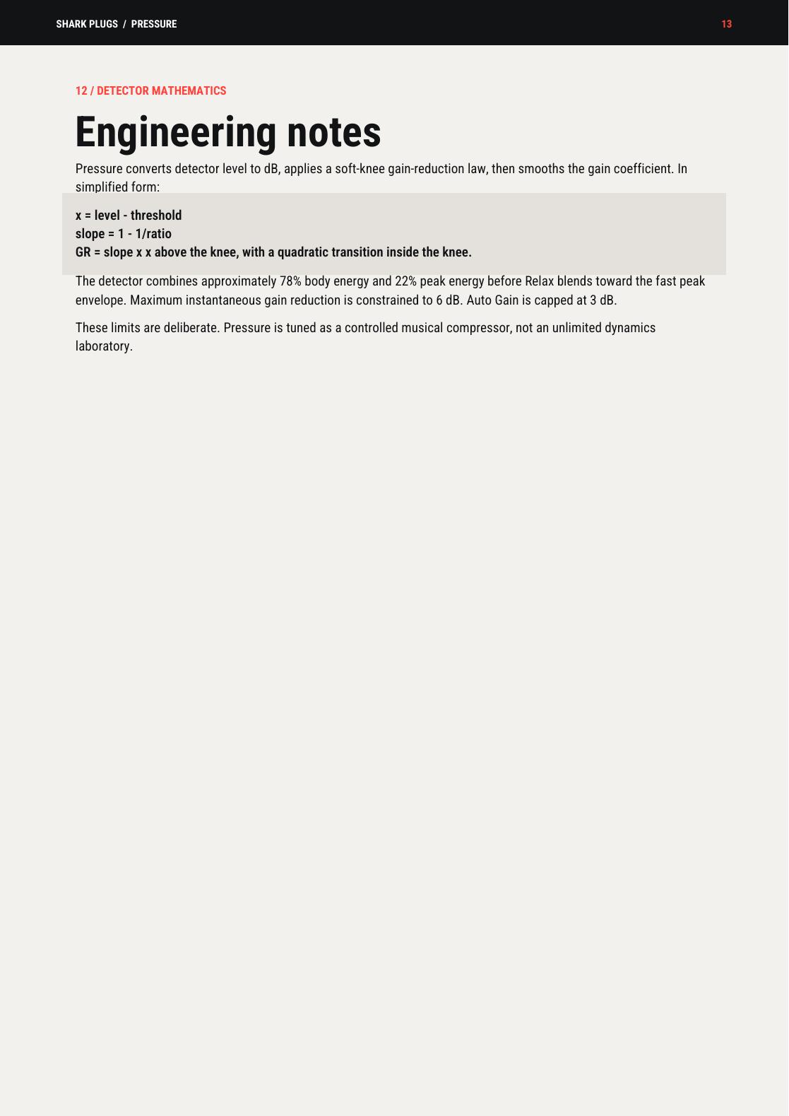 PRESSURE user manual page 13 of 15