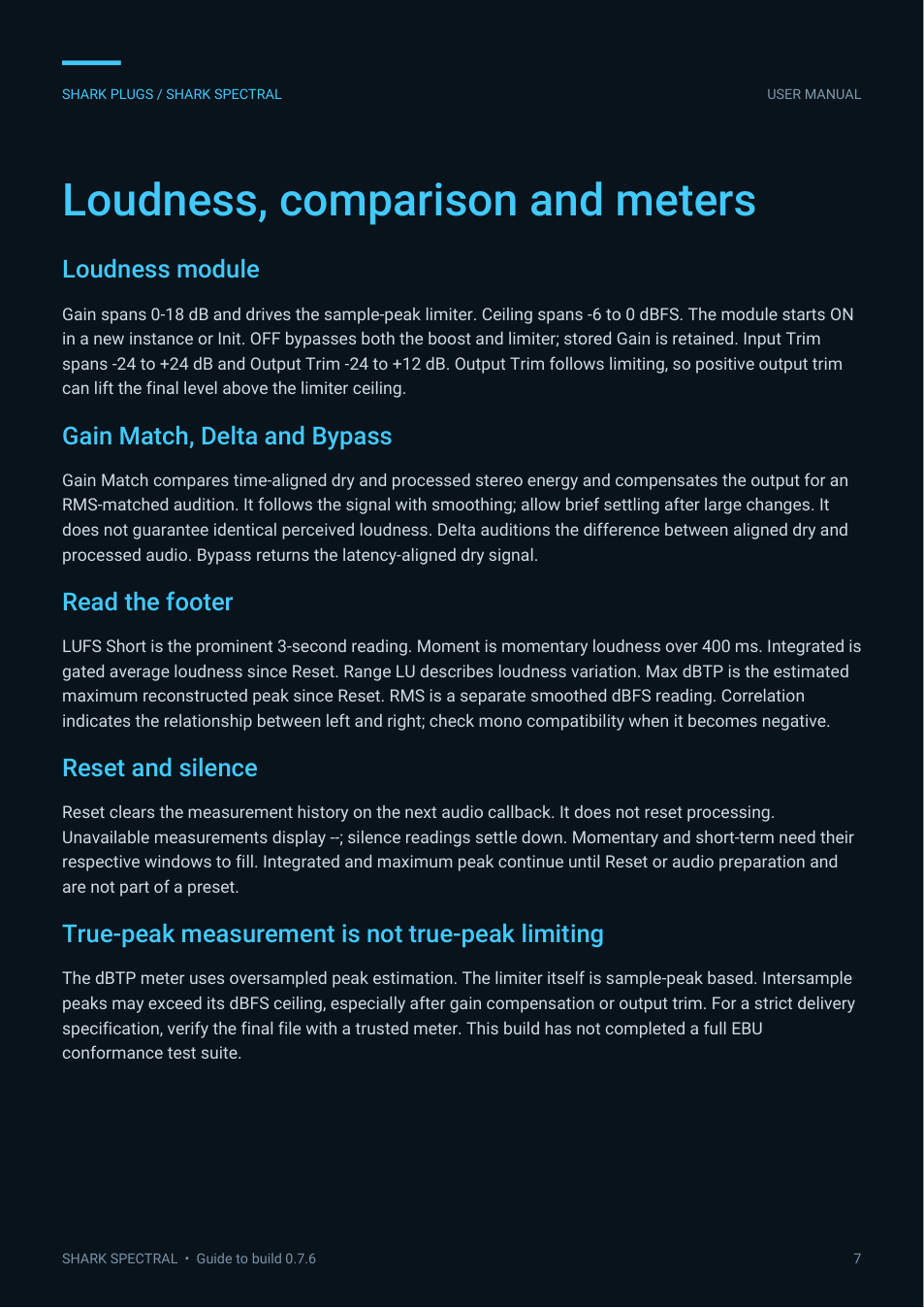 SHARK SPECTRAL user manual page 7 of 8